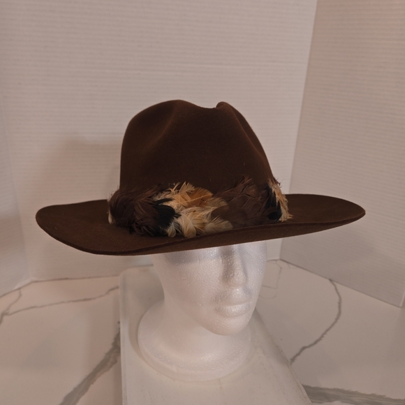 VTG 70s Resistol Round Up Collection Self Conforming Mens Cowboy Hat Size 7 1/2 - Picture 3 of 15